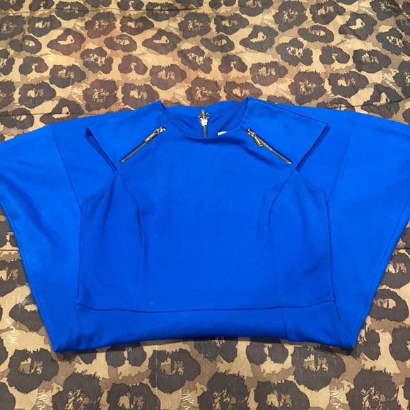 Size 8 blue michael Kors zipper dress. Good condition. - Picture 2 of 3